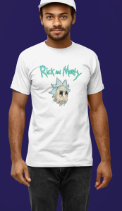 T-shirt unisex Blanc Rick and Morty