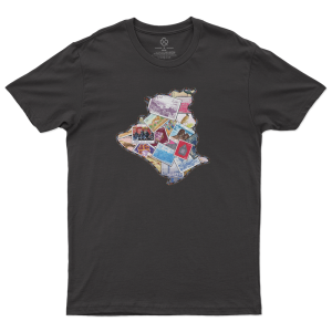 T-shirt unisex noir Algeria timber