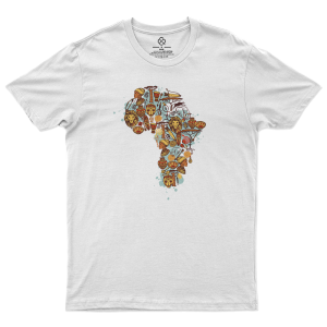 T-shirt unisex blanc Mama Africa