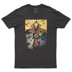 T-shirt Homme - naruto with all bijuu
