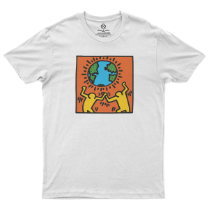 T-shirt Homme - keith haring - planet