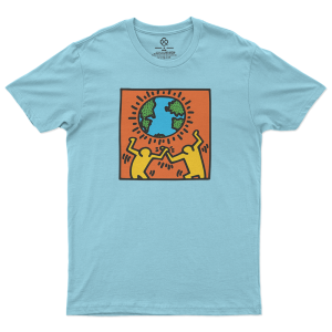 T-shirt Homme - keith haring - planet