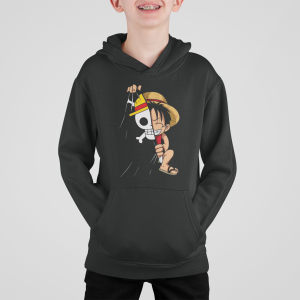 Sweat Shirt Enfant - one piece luffy drapeau