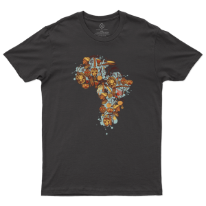 T-shirt unisex Noir mama africa