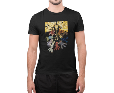T-shirt Homme - naruto with all bijuu