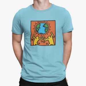 T-shirt Homme - keith haring - planet