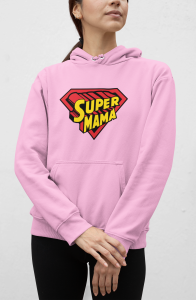Hoodie rose super mama