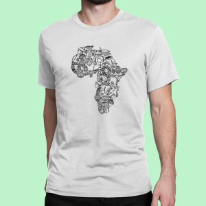 T-Shirt Hommes - Mama africa  monochrome